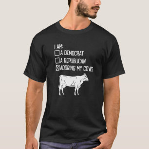Adoring My Cows  Cows Bulls Farming Farm Dairy Far T-Shirt