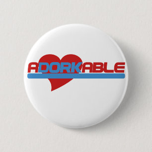 Adorkable Adorable Dork 6 Cm Round Badge