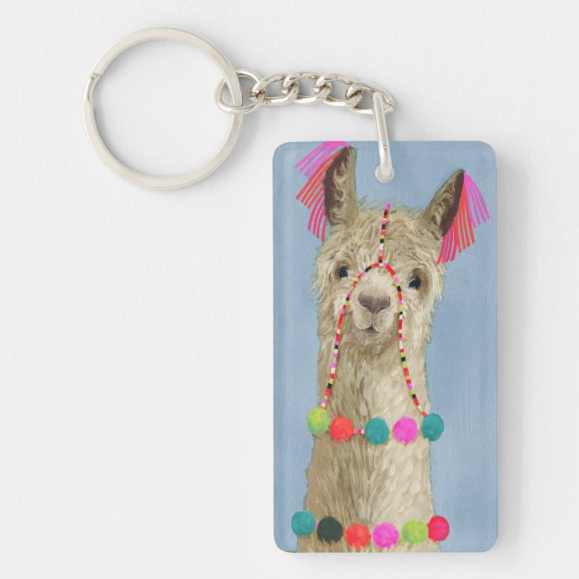 Adorned Llama - Beige Key Ring (Front)