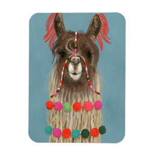 Adorned Llama - Brown Magnet