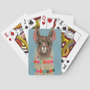 Adorned Llama - Brown Playing Cards