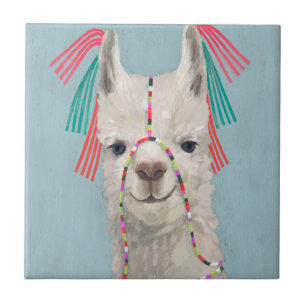 Adorned Llama - White Tile