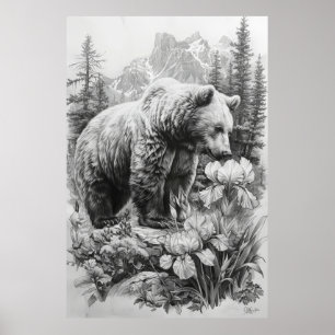 Ados Santos Filho Full-Length Bear Drawing Poster