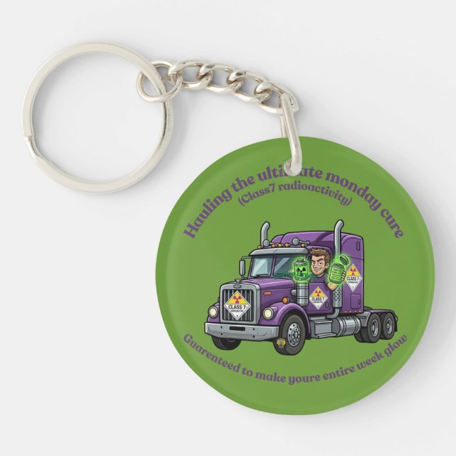ADR Class 7 Radioactive | Hazmat Driver & Logistic Key Ring (Front)