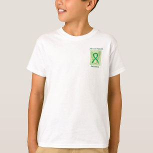 Adrenal Cancer Awareness Green Ribbon Angel Tee
