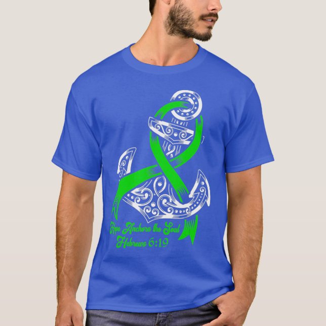 Adrenal Cancer Awareness  Hope Anchors The Soul T-Shirt (Front)