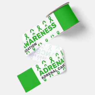 Adrenal Cancer Awareness Pattern Ribbon Grosgrain Ribbon