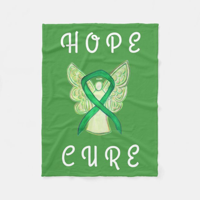 Adrenal Cancer Awareness Ribbon Angel Soft Blanket (Front)