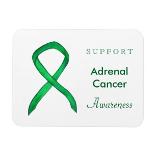 Adrenal Cancer Awareness Ribbon Custom Magnets