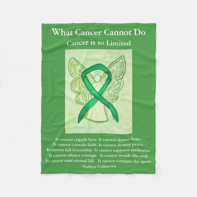 Adrenal Cancer Awareness Ribbon Fleece Blanket (Front)