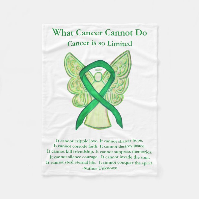 Adrenal Cancer Awareness Ribbon Fleece Blankets (Front)