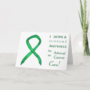 Adrenal Cancer Awareness Ribbon Greeting Card