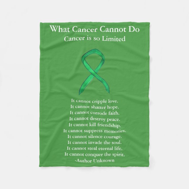 Adrenal Cancer Awareness Ribbon Soft Chemo Blanket (Front)