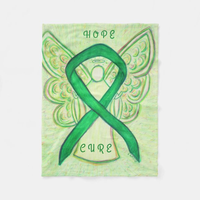 Adrenal Cancer Awareness Ribbon Soft Chemo Blanket (Front)