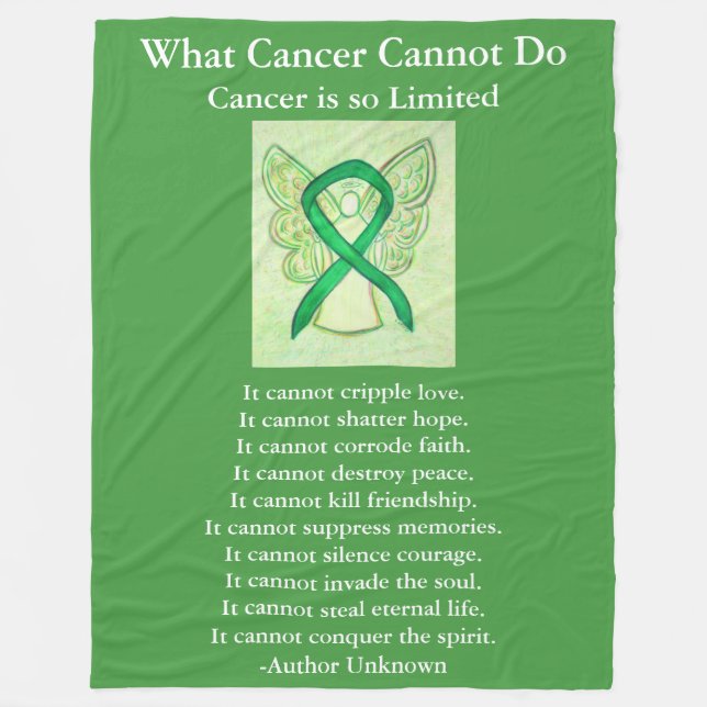 Adrenal Cancer Awareness Ribbon Soft Chemo Blanket (Front)