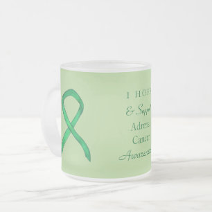 Adrenal Cancer Green Awareness Ribbon Custom Mug