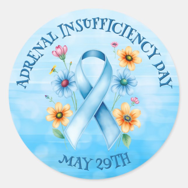 Adrenal Insufficiency Day - May 29th Classic Round Sticker (Front)