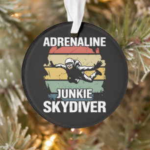 Adrenaline Junkie Skydiver Ornament
