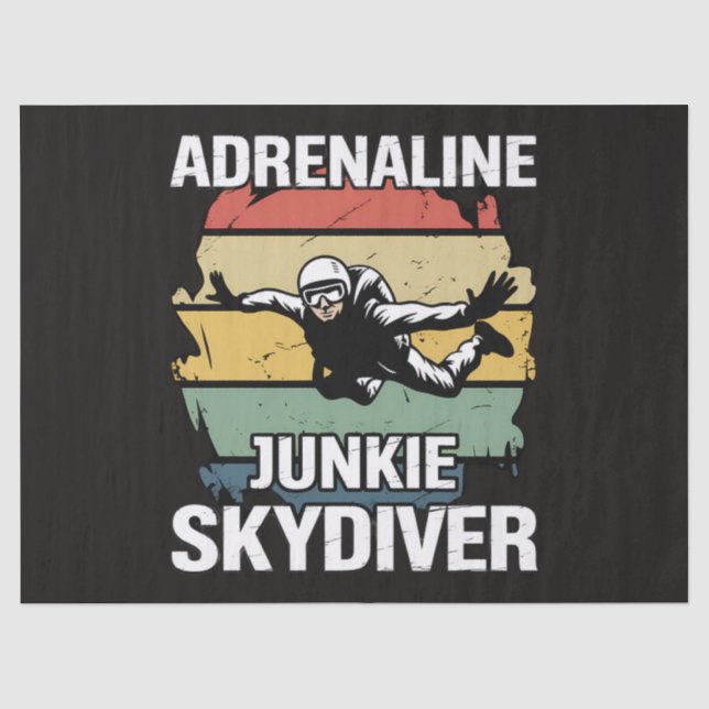 Adrenaline Junkie Skydiver Tissue Paper (Front)