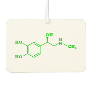 Adrenaline Molecular Chemical Formula Car Air Freshener