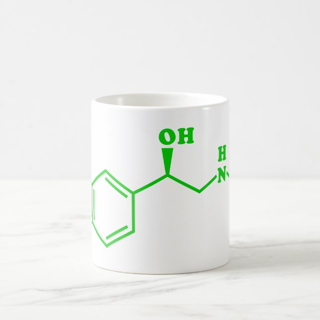 Adrenaline Molecular Chemical Formula Coffee Mug (Center)