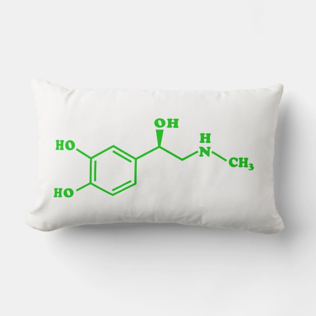 Adrenaline Molecular Chemical Formula Lumbar Cushion (Front)