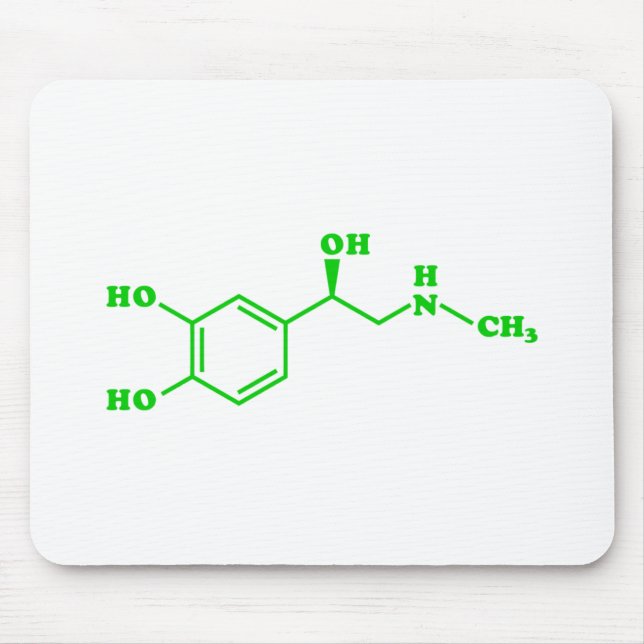 Adrenaline Molecular Chemical Formula Mouse Mat (Front)