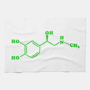 Adrenaline Molecular Chemical Formula Tea Towel