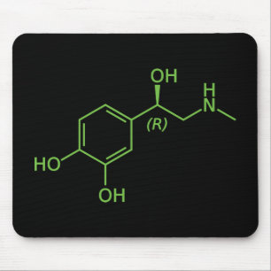 Adrenaline Molecule Chemical Diagram Mouse Mat