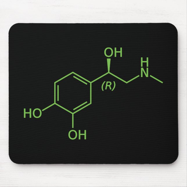 Adrenaline Molecule Chemical Diagram Mouse Mat (Front)
