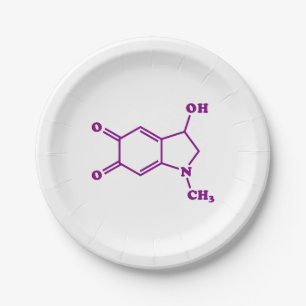 Adrenochrome Molecular Chemical Formula Paper Plate