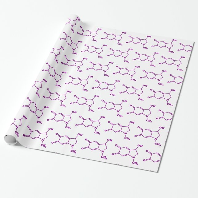 Adrenochrome Molecular Chemical Formula Wrapping Paper (Unrolled)