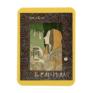 Adrià Gual, Llibre d'Horas, Book of Hours Vintage  Magnet