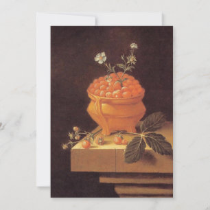 Adriaen Coorte - Still life with a bowl of strawbe Invitation