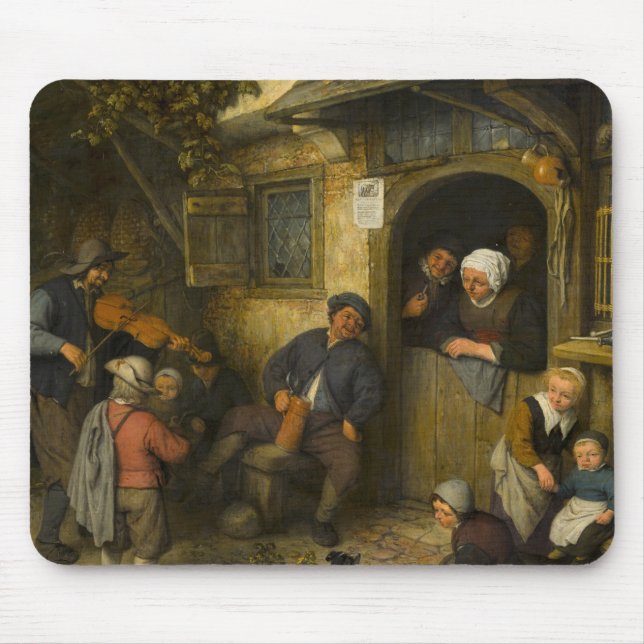 Adriaen van Ostade - The Fiddler Mouse Mat (Front)