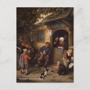 Adriaen van Ostade The Violinist Postcard