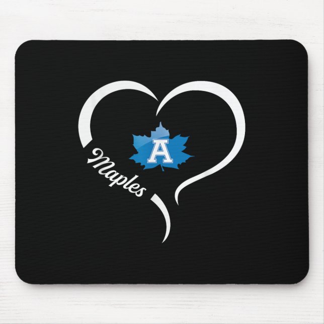 Adrian Maples Logo Half Heart Slogan Hs  Mouse Mat (Front)