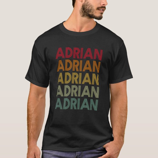 Adrian Retro Name Humour Nickname T-Shirt (Front)