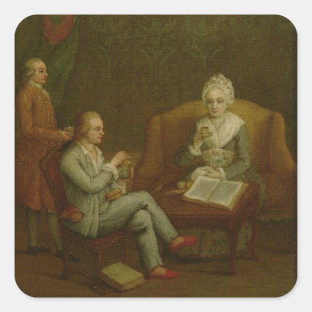 Adriana Giustinian Barbarigo and her Son Gerolamo Square Sticker (Front)