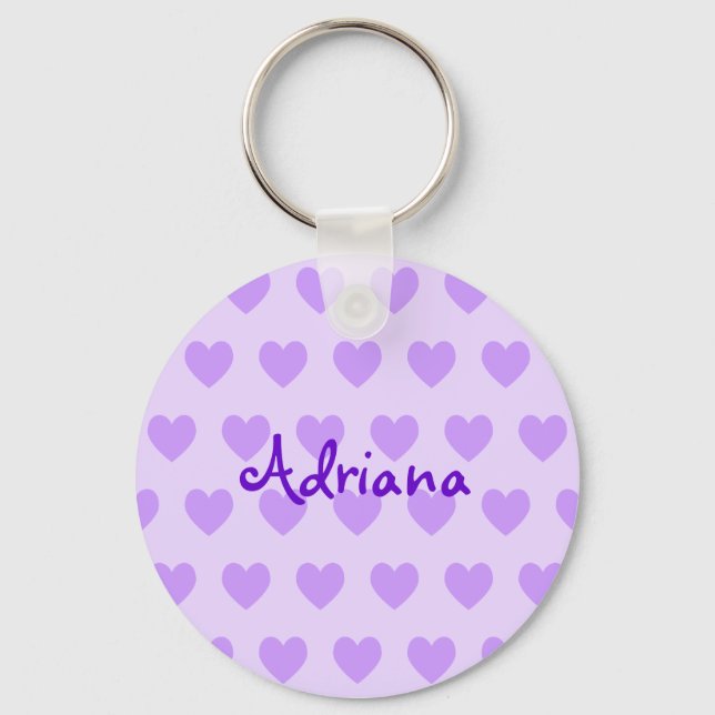 Adriana in Purple Key Ring (Front)