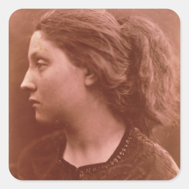 Adriana (sepia photo) square sticker (Front)