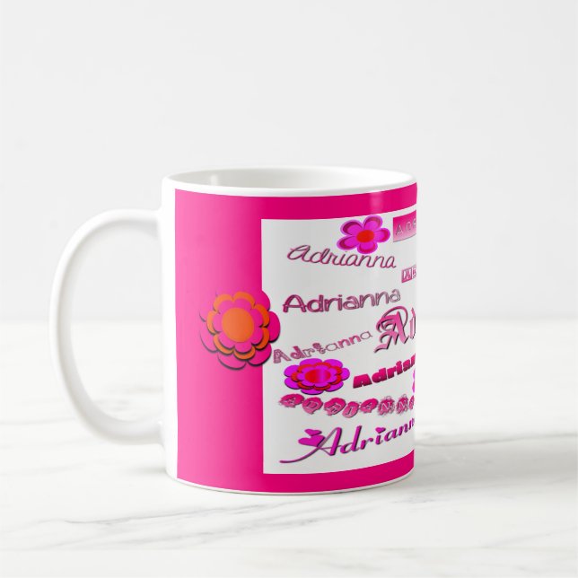 Adrianna Floral Pop Art   Coffee Mug (Left)