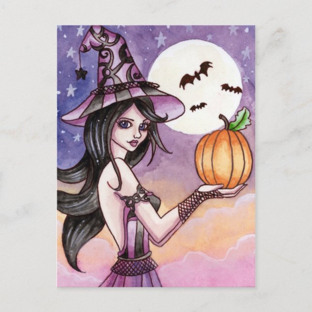 Adrianna - Halloween Witch Postcard (Front)