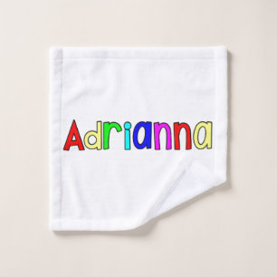 Adrianna - Rainbow text Bath Towel Set