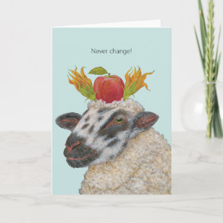 Adrianne the sheep card