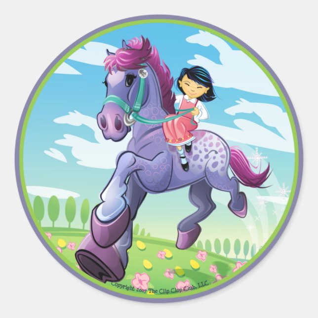 Adrian's Dream Horse Classic Round Sticker (Front)