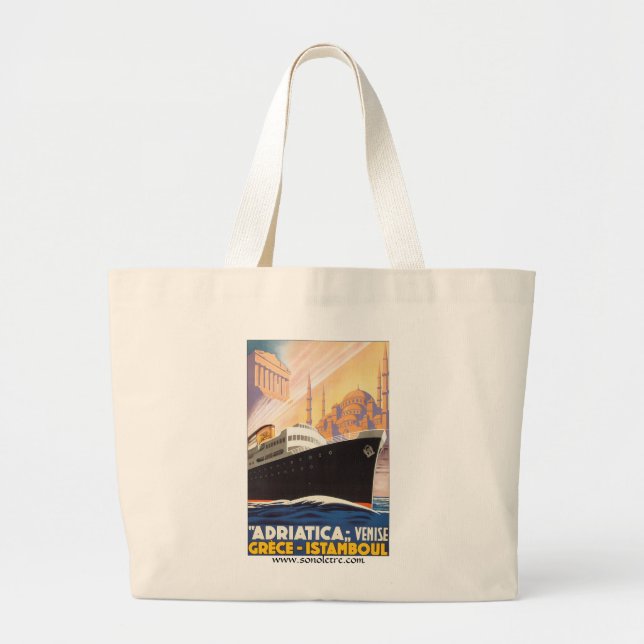Adriatica Line Large Tote Bag (Front)