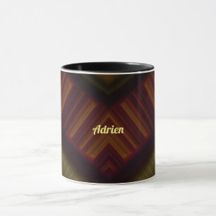 ~ ADRIEN ~ GLOSSY 3D Glossy Black Brown Green ~ Mug