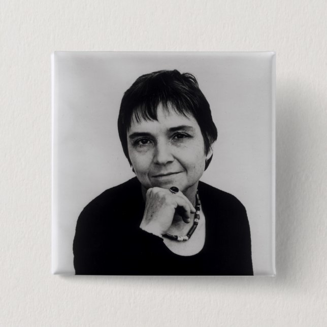 Adrienne Cecile Rich , 1970s 15 Cm Square Badge (Front)