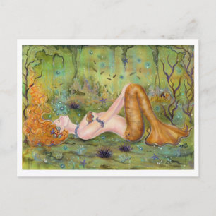 Adrift mermaid Postcard By Renee L. Lavoie